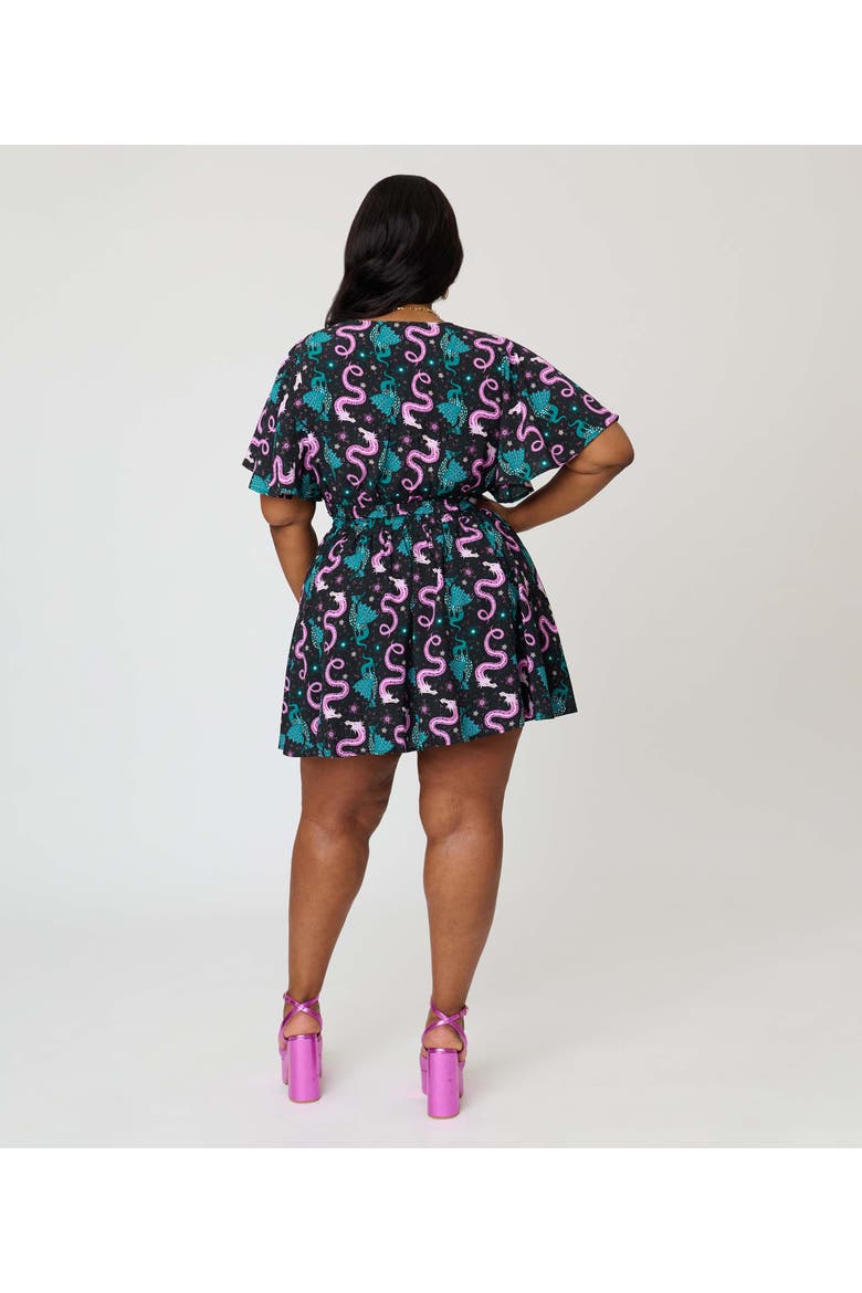 Plus Size Daryl Skort, Alternate, color, Black Dragon Print