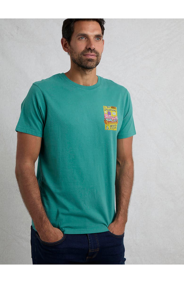 Weird Fish Shrimpsons Back Print Artist T-Shirt, Main, color, Viridis