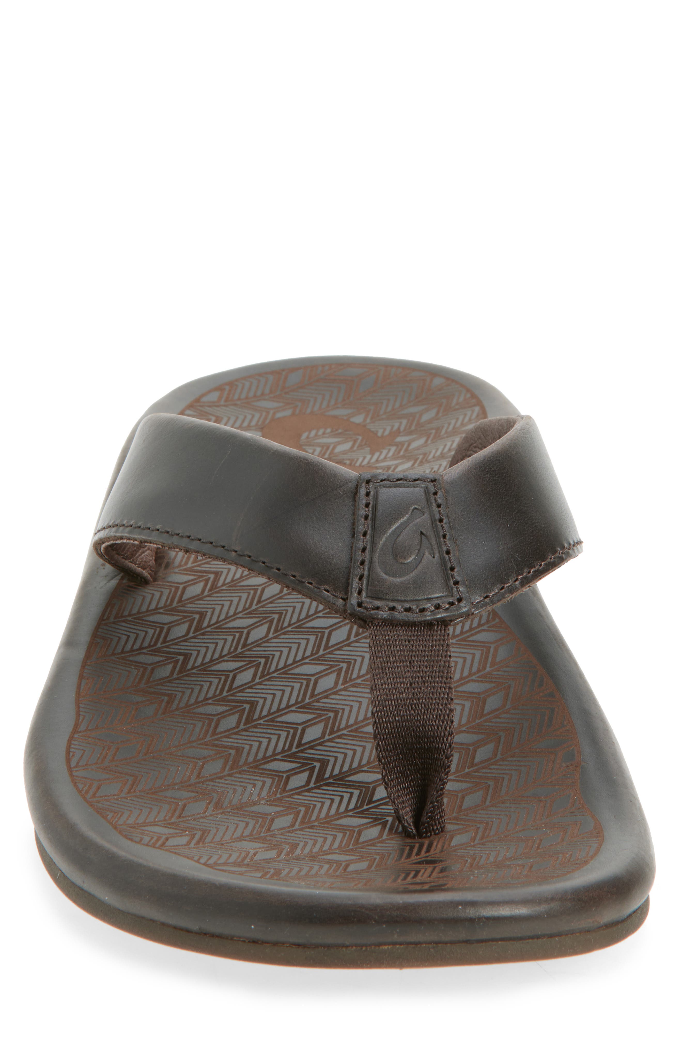Ilikai Flip Flop, Alternate, color, DK WOOD / DK WOOD