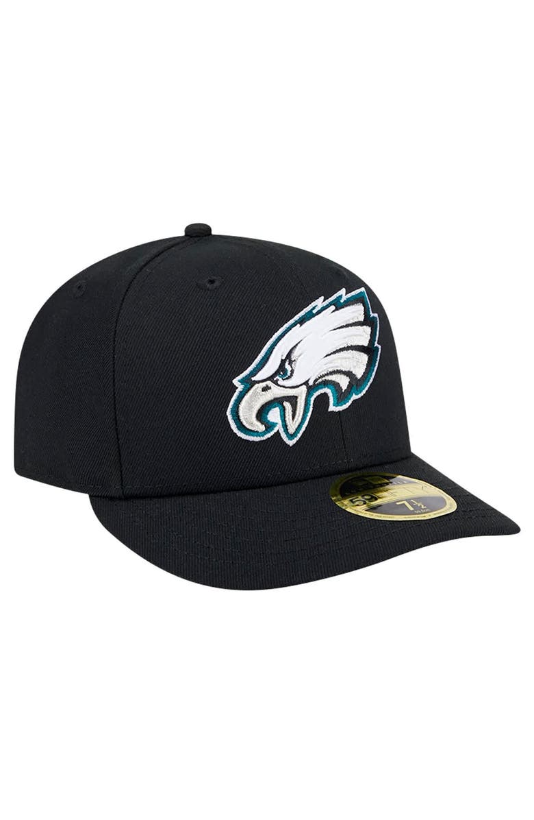 New Era Men's New Era Black Philadelphia Eagles Omaha Low Profile 59FIFTY Fitted Hat, Alternate, color, Black