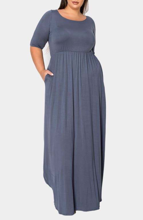 L I V D Eva Jersey Maxi Dress In Charcoal