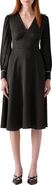 LK Bennett Larissa Long Sleeve Midi Dress