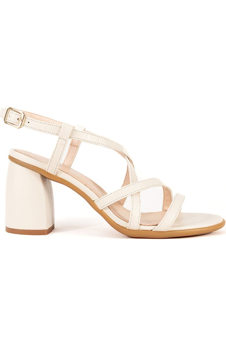 Menina Step Cloe Leather Heeled Sandal, Main, color, Ivory