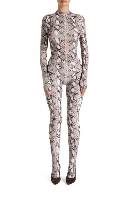 Naked Wardrobe Print Toe Leggings In Neutral