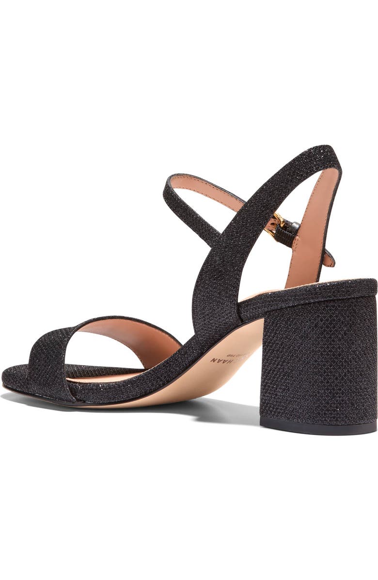 Cole Haan Josie Block Heel Sandal, Alternate, color, Black Glitter Mesh