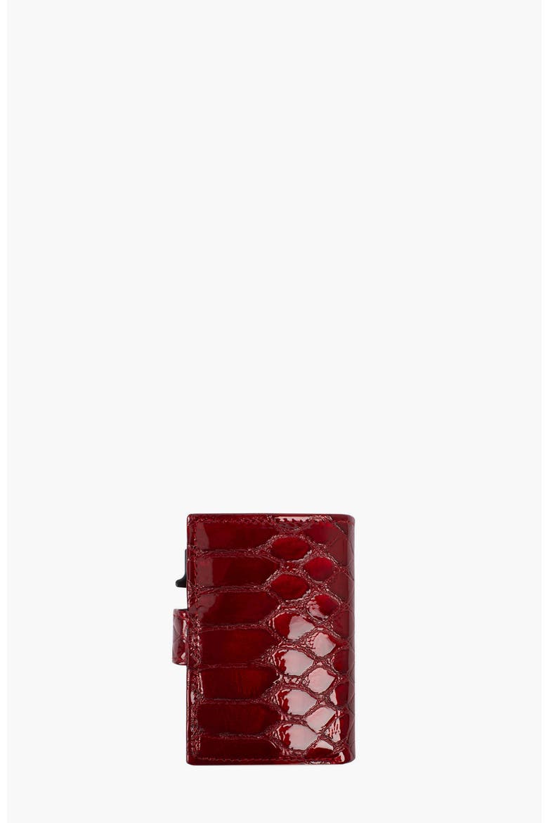 Gallop Bifold Pop Up Slim Patent Leather Wallet 22, Alternate, color, Red