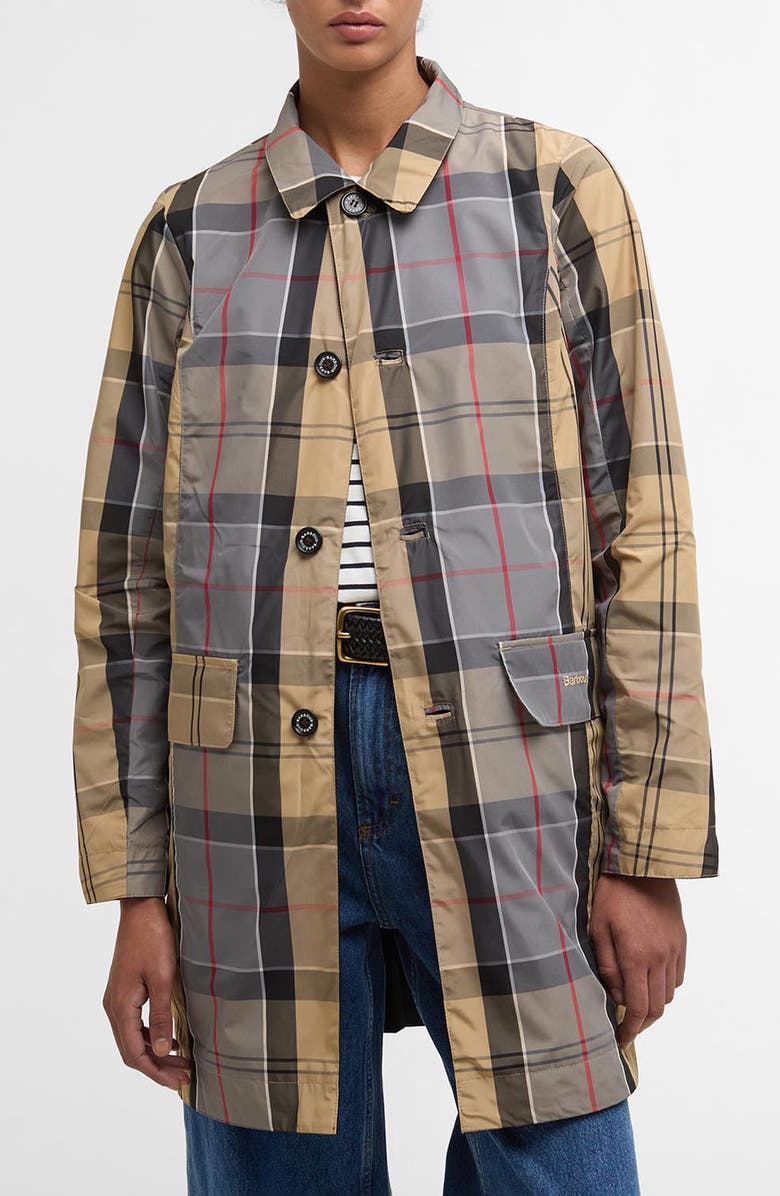 Barbour Babbity Reversible Raincoat, Alternate, color, Black/ Dress Tartan
