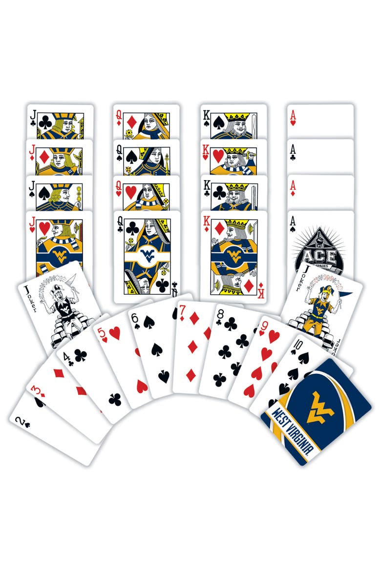 West Virginia Mountaineers Playing Cards, Alternate, color, Multicolor