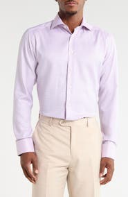 Eton Slim Fit Semi-Solid Twill Shirt