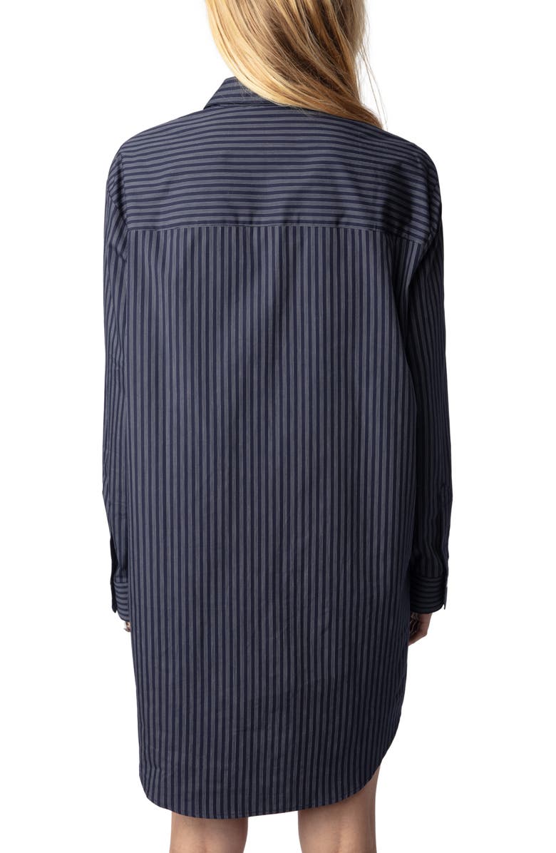 Zadig & Voltaire Rorning Pop Stripe Shirtdress, Alternate, color,
