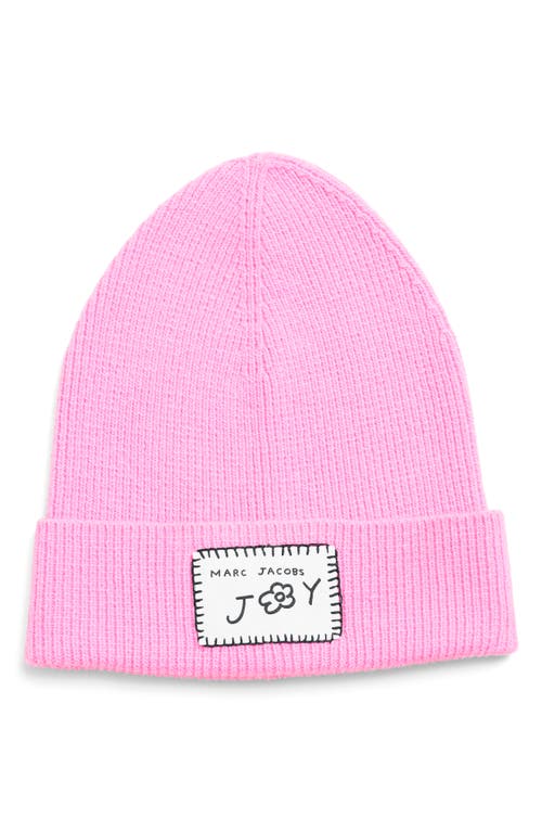 Marc Jacobs Joy Wool Blend Beanie In Pink