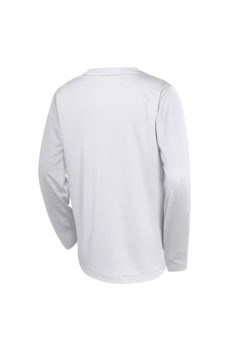 Nike Youth Nike  White Philadelphia 76ers 2024/25 City Edition Pregame Performance Long Sleeve Shooting T-Shirt, Alternate, color, 