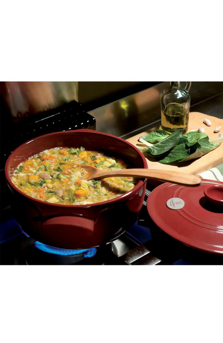 Emile Henry Flame Round Stewpot Dutch Oven, 4.2 Quart, Alternate, color, Red