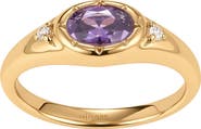 MADE BY MARY Oval Birthstone Signet Ring