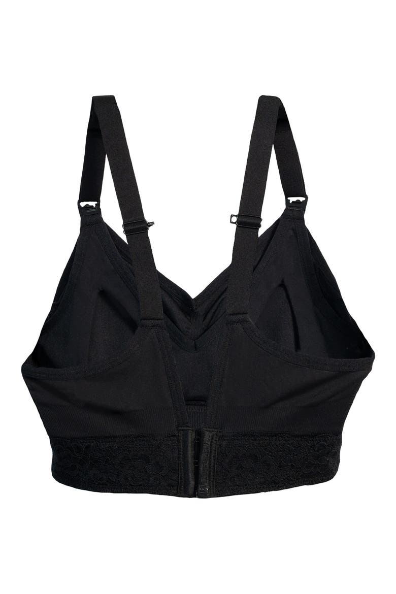 Blush Maternity & Nursing Bra, Alternate, color, BLACK