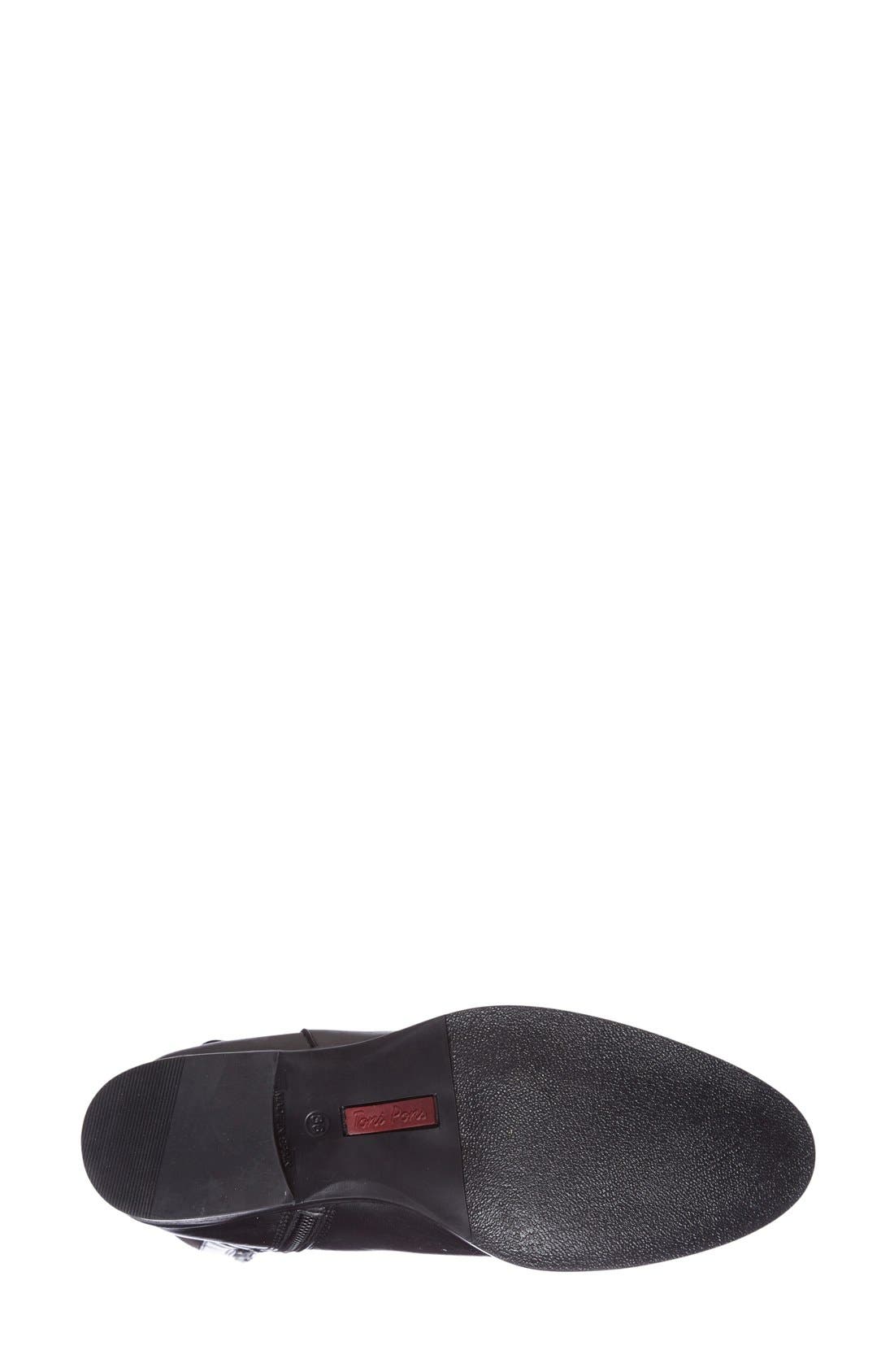 Toni Pons 'Tacoma' Tall Elastic Back Boot, Alternate, color, Black Leather