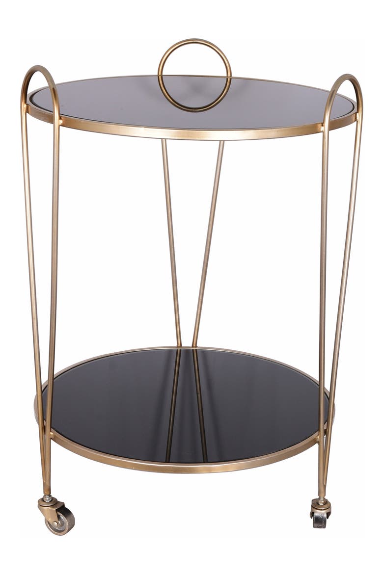 Metal Bar Cart, Main, color, BLACK