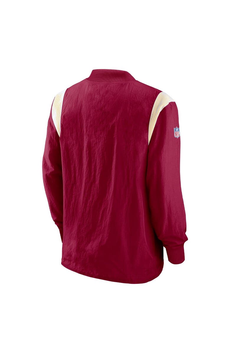 Nike Men's Nike Burgundy Washington Commanders Sideline Athletic Stack V-Neck Pullover Windshirt Jacket, Alternate, color, Burgundy