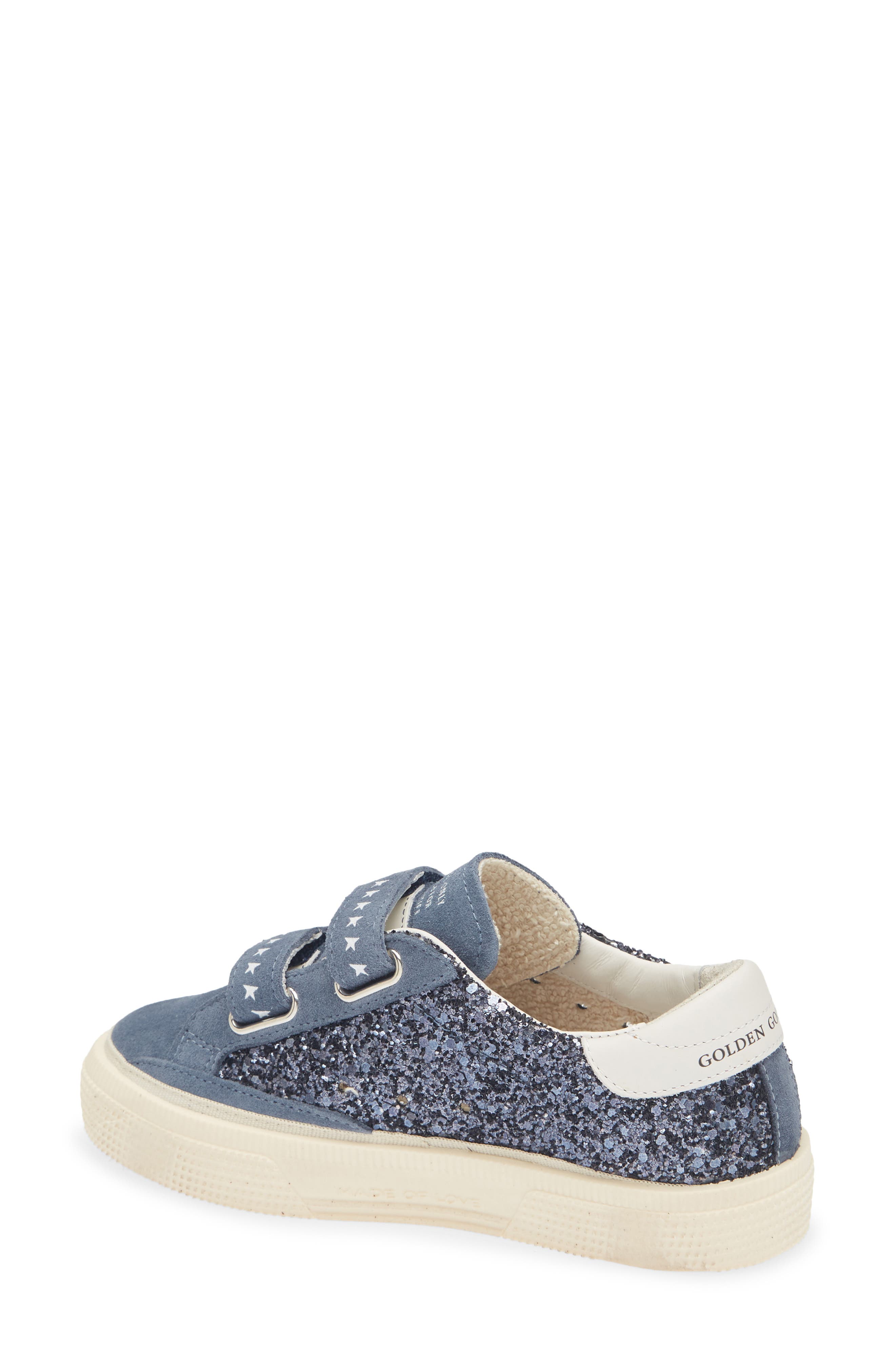 Kids' May School Glitter Sneaker, Alternate, color, BLUE BLACK/ BLUE DENIM/ MILK
