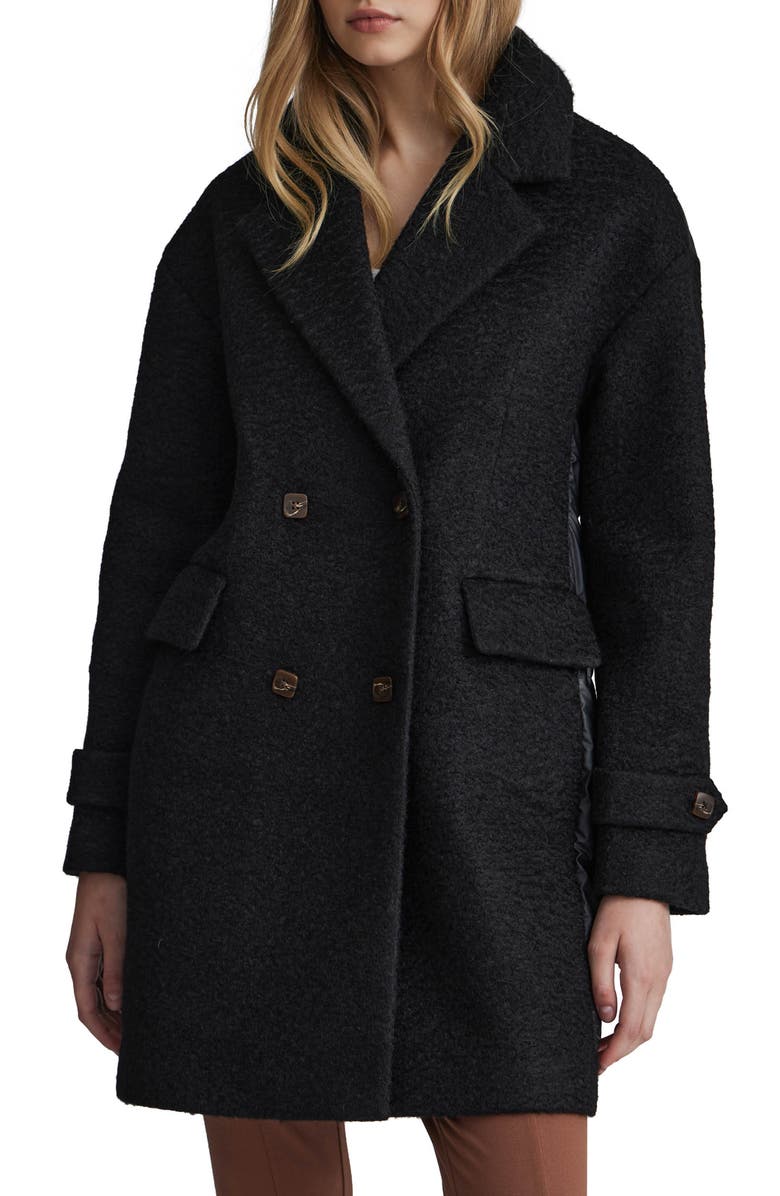 NVLT Mixed Media Coat, Main, color, Black