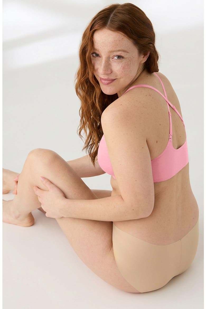 The True Body Triangle Convertible Strap Bralette, Alternate, color, WILD ROSE