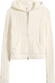SKIMS Sweater Knit Cable Zip-Up Hoodie