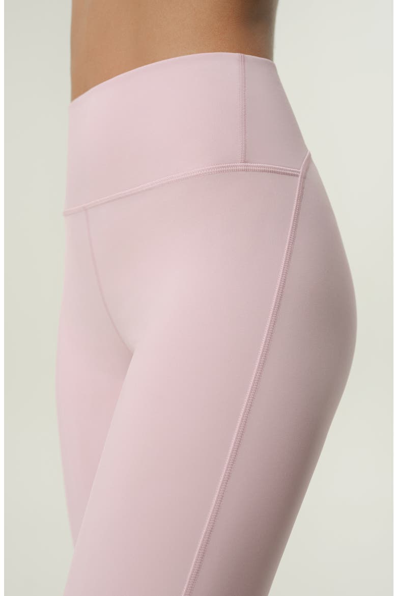 Women's Silk Contour High Rise Flared Drape Flow Leggings, Alternate, color, Pink Haze