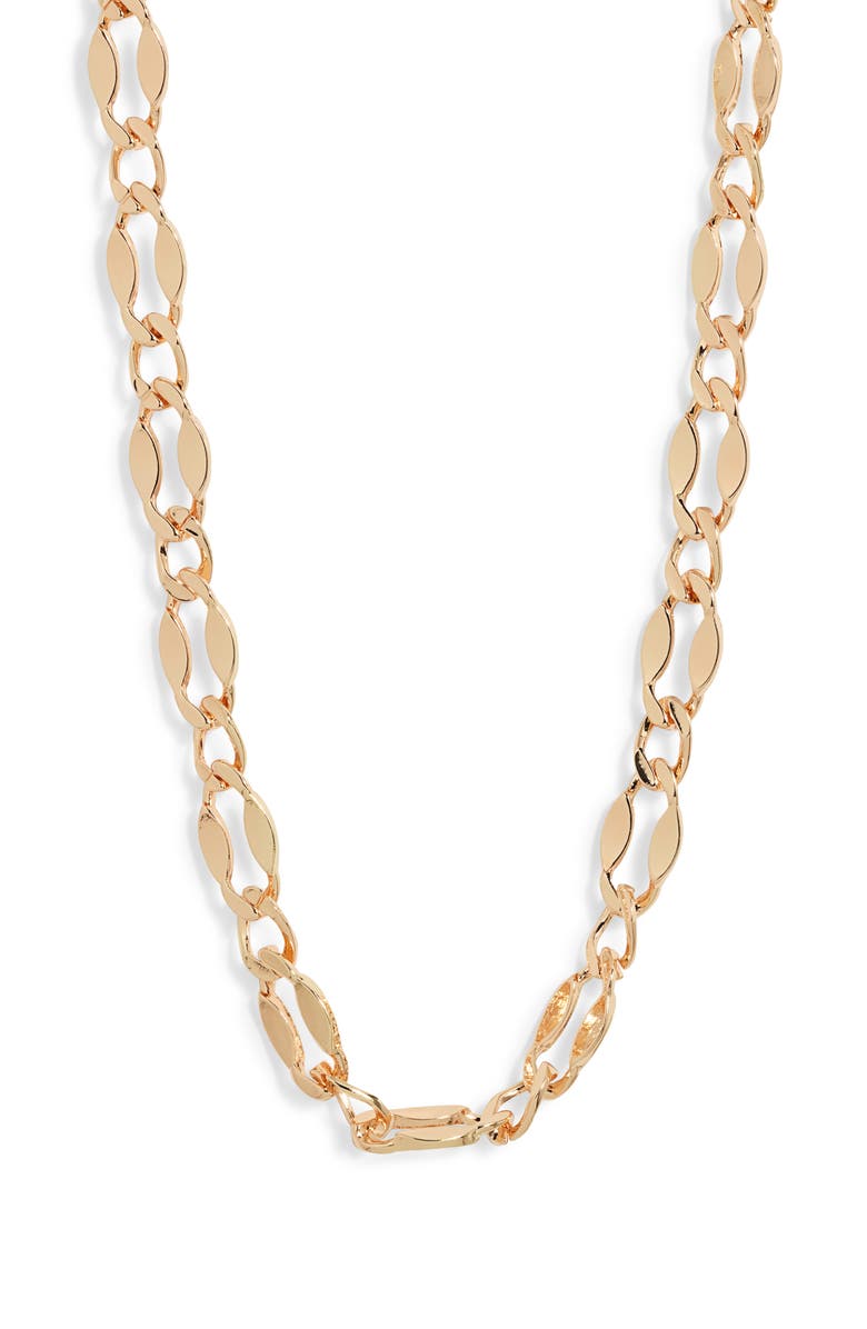 Nordstrom Figaro Chain Link Necklace, Main, color, Gold