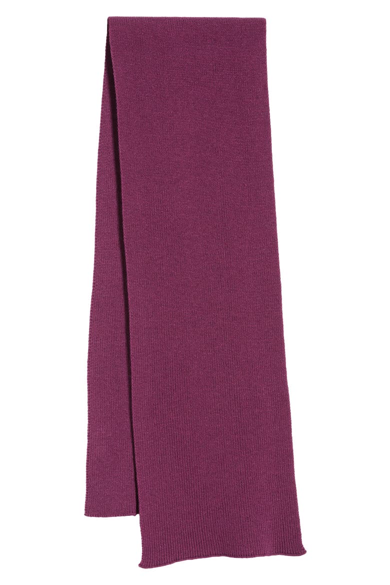 Core Wide Knit Scarf, Alternate, color, PLUM