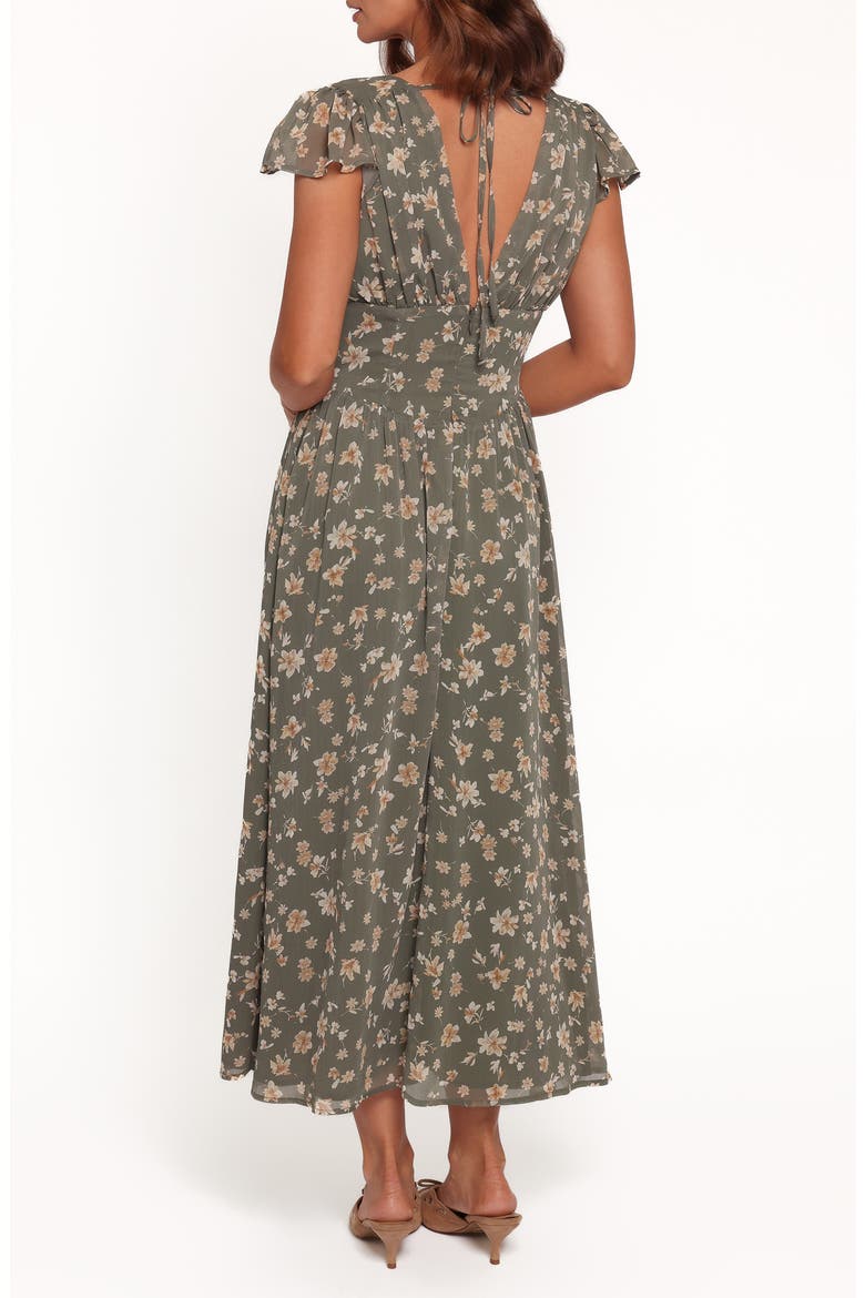 Davie Midi Dress, Alternate, color, OLIVE FLORAL