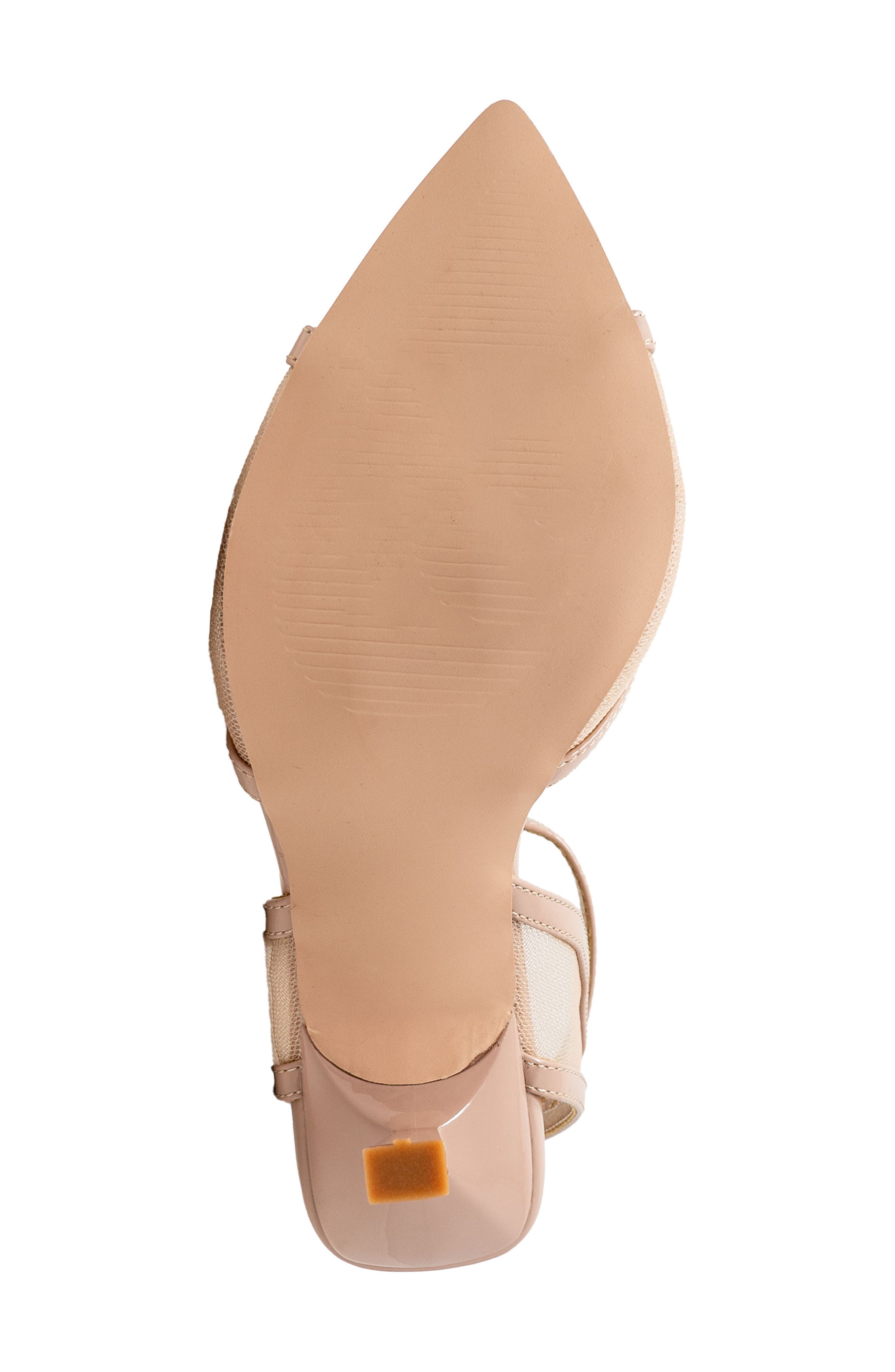 CHASE AND CHLOE Mesh Ankle Strap Sandal, Alternate, color, Beige Pu