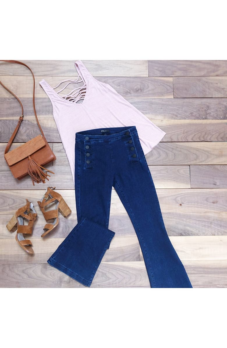 Socialite Strappy Rib Knit Tank, Alternate, color, 