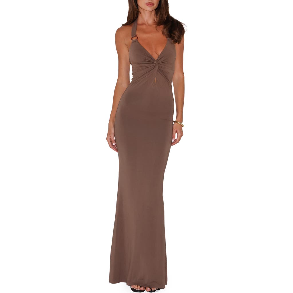 Tiger Mist Zeneva Twist Front Maxi Dress In Multi