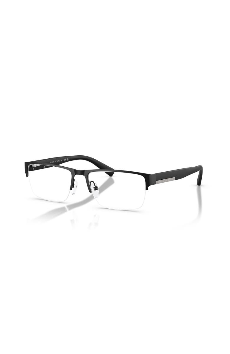Armani Exchange 54mm Rectangle optical glasses, Main, color, Black