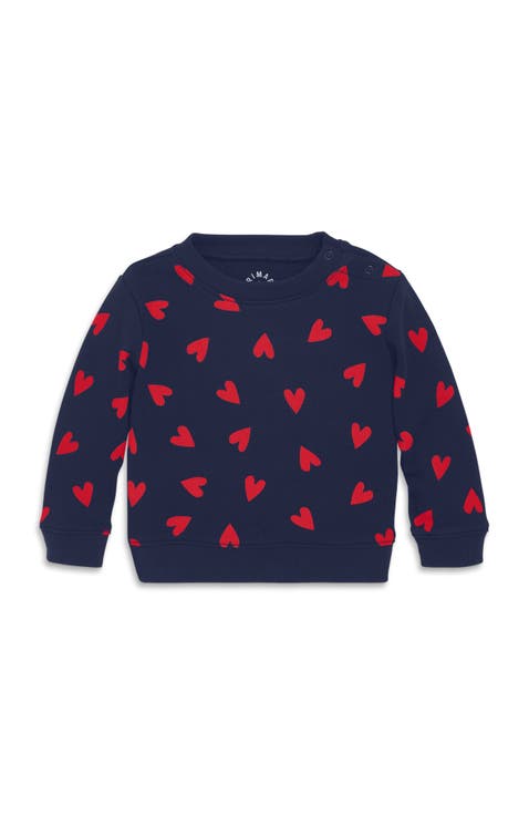Baby Sweatshirt In Confetti Hearts