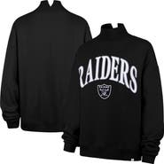 '47 Women's '47 Black Las Vegas Raiders Oversized Vantage Mock Neck Sweatshirt