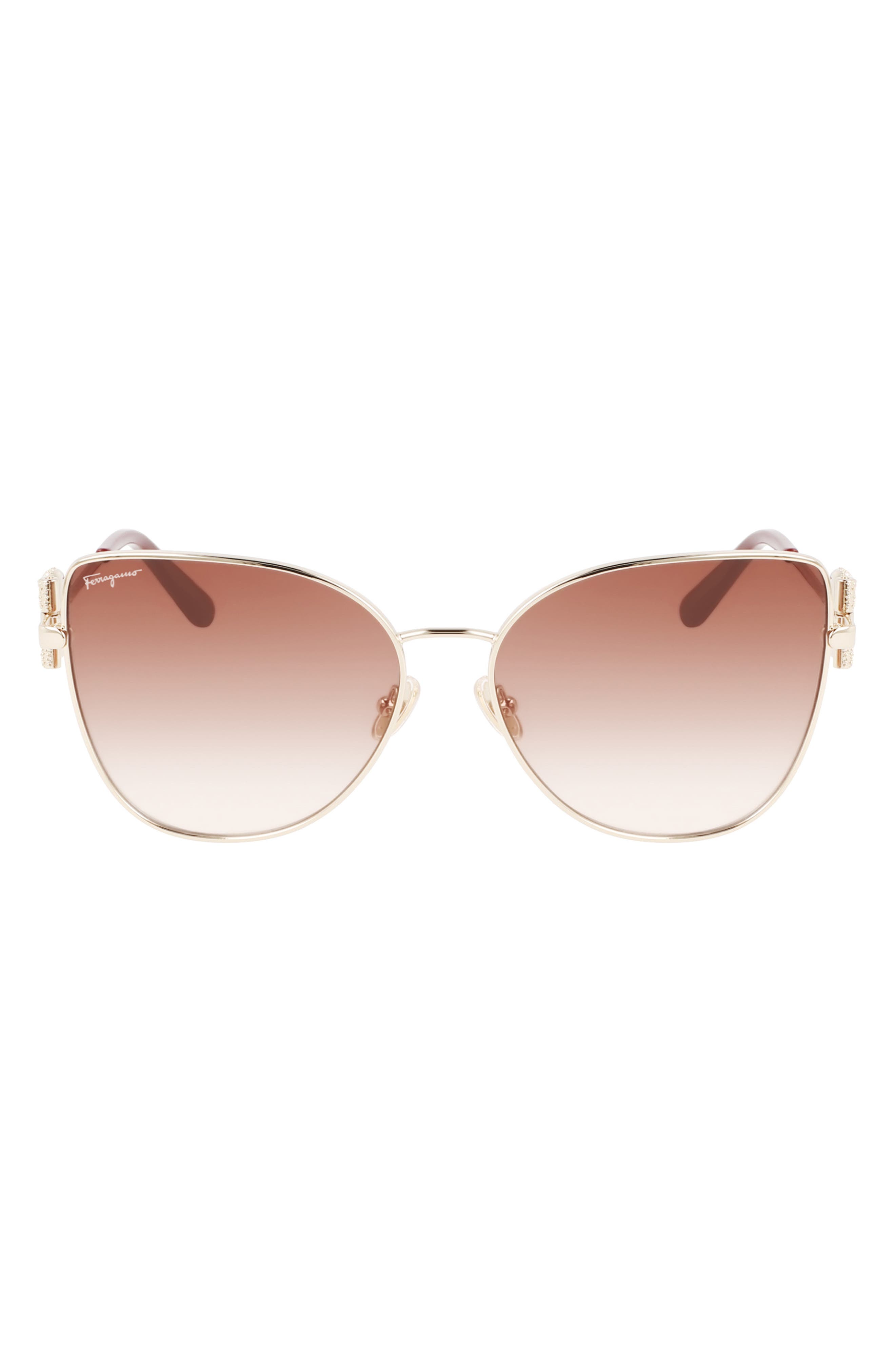 FERRAGAMO 60mm Gradient Cat Eye Sunglasses