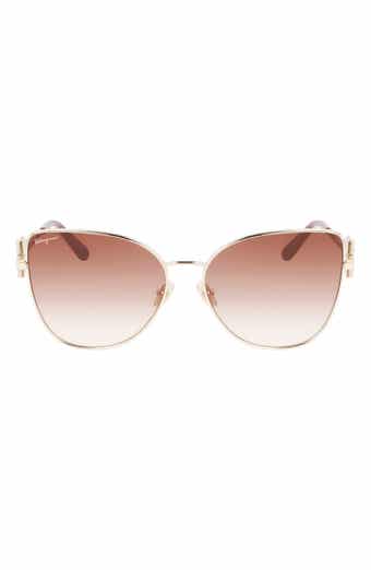 FERRAGAMO 60mm Gradient Cat Eye Sunglasses