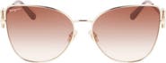 FERRAGAMO 60mm Gradient Cat Eye Sunglasses