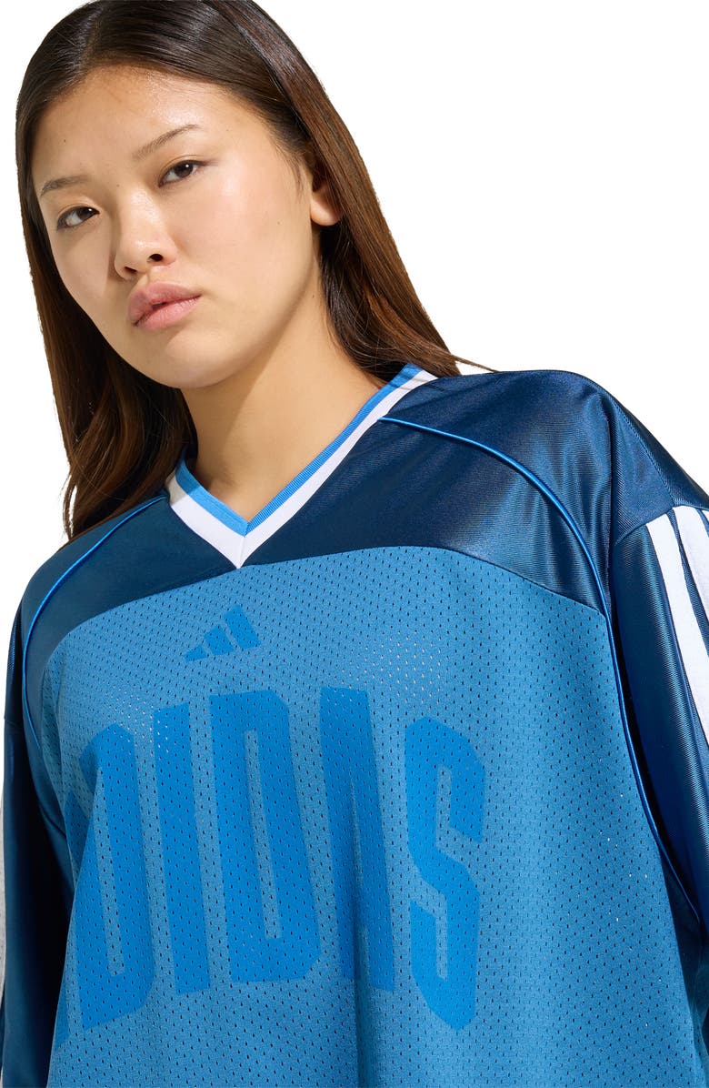 adidas Stadium Mesh T-Shirt, Alternate, color, Dusky Petrol/ Ray Blue/ White