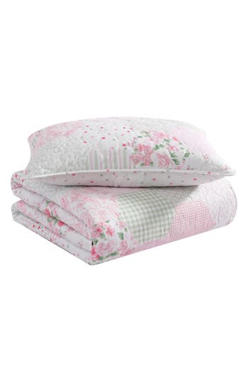Laura Ashley Ellyn Quilt & Sham Set In Pink