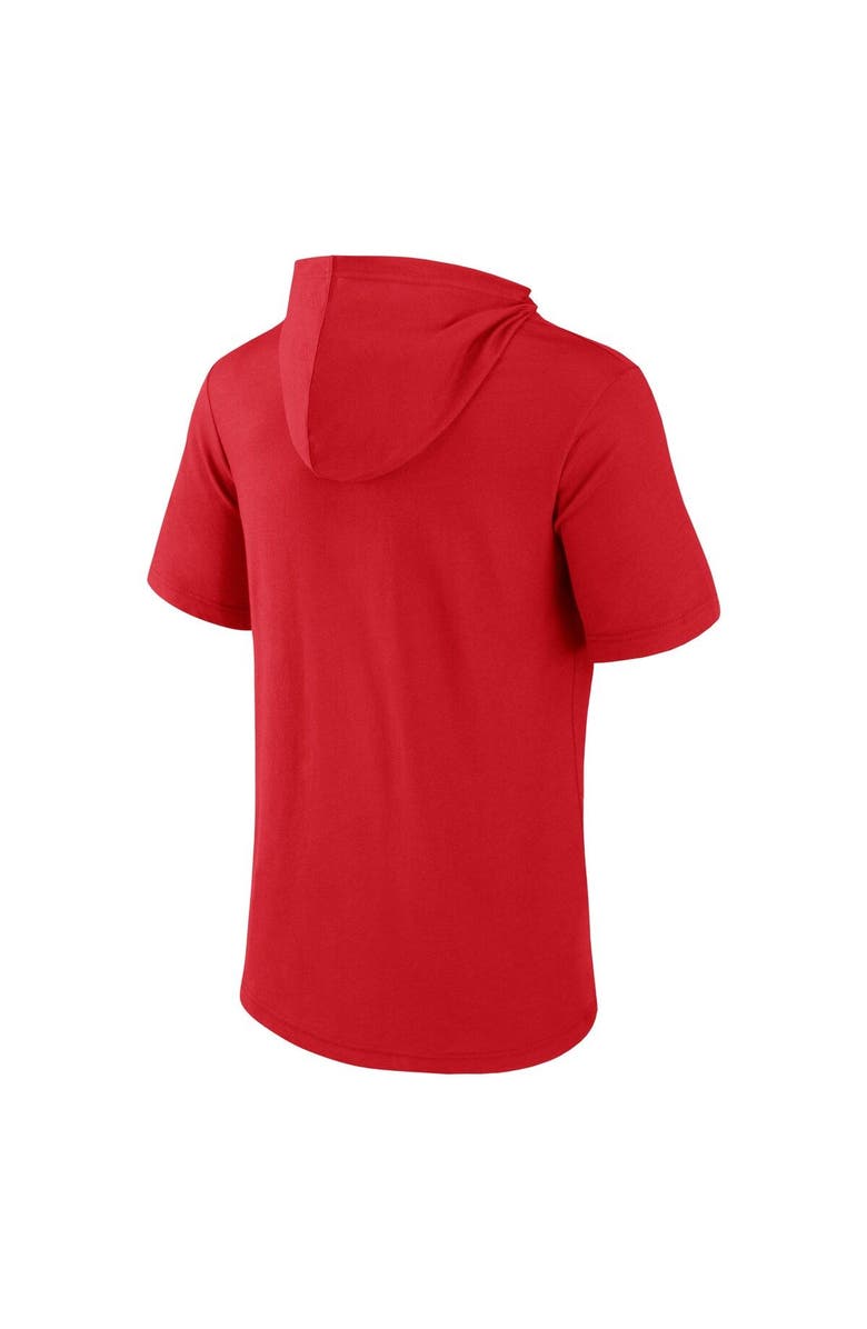 FANATICS Men's Fanatics Branded Red St. Louis Cardinals Offensive Strategy Short Sleeve Pullover Hoodie, Alternate, color, Red