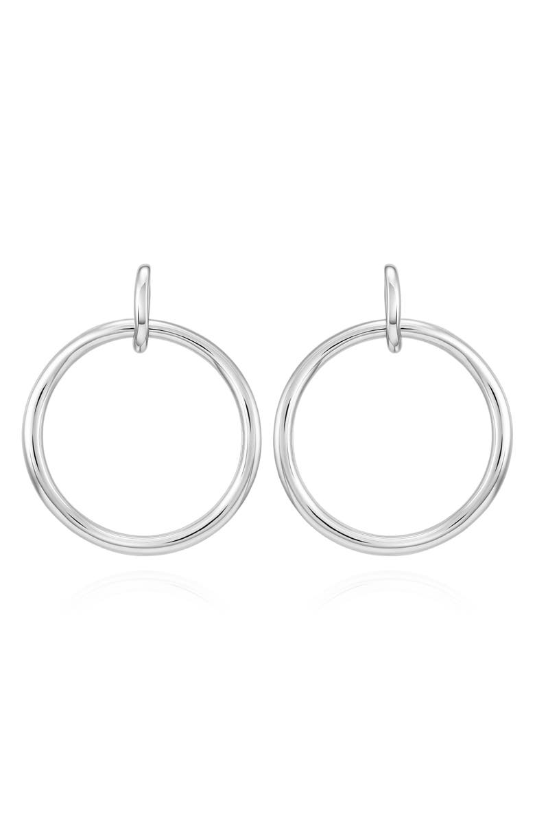 Vince Camuto Hoop Drop Earrings, Alternate, color, Silver