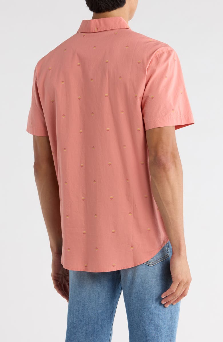 Billabong Fletch Relaxed Fit Short Sleeve Button-Up Shirt, Alternate, color, Dusty Pink