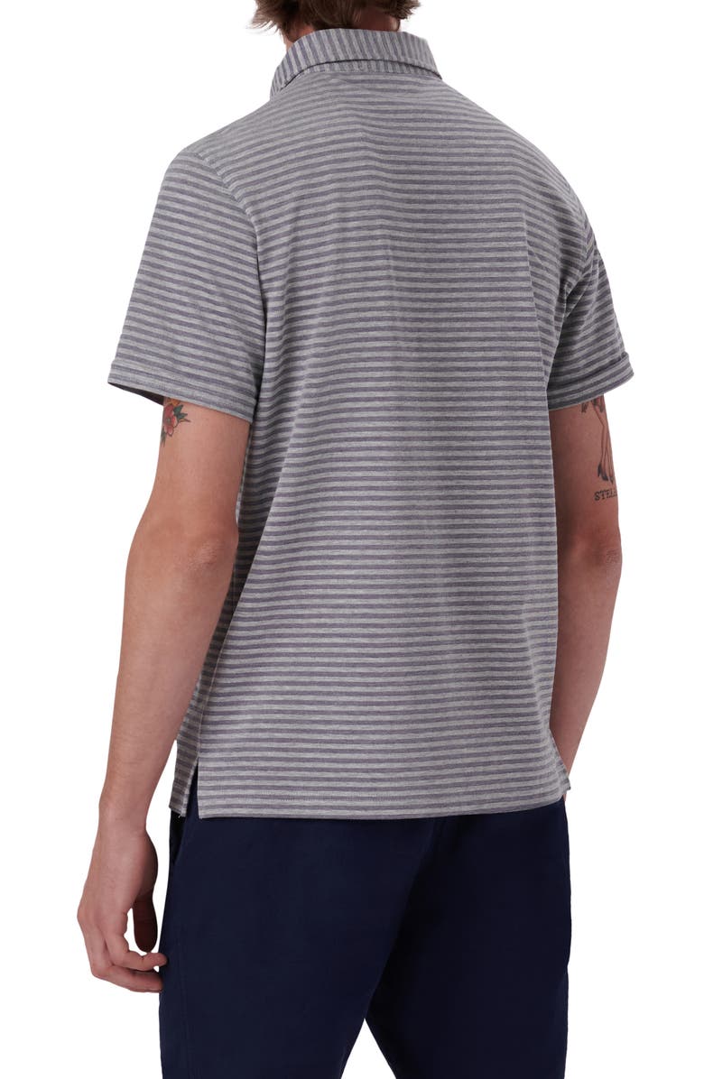 Bugatchi Stripe Short Sleeve Cotton Polo, Alternate, color,