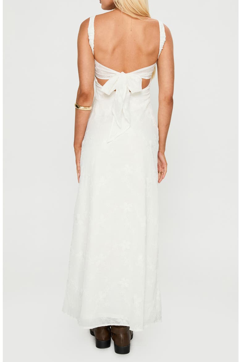 Maisone Floral Embroidered Maxi Dress, Alternate, color, WHITE