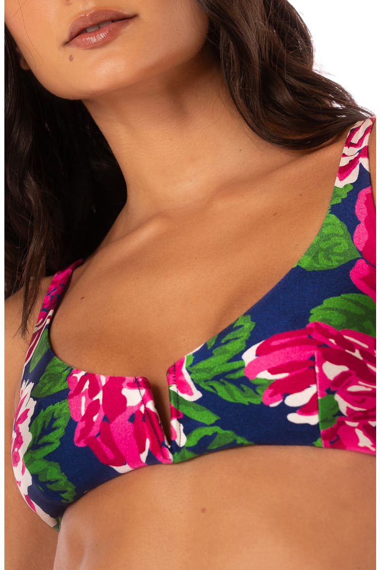 Meadow Roses Victories Reversible Bikini Top, Alternate, color, DARK BLUE