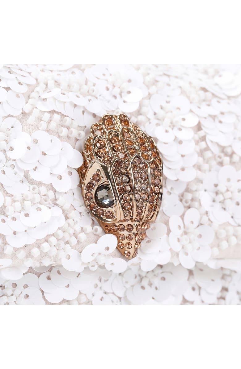 Kurt Geiger London Mini Kensington Sequin Top Handle Bag, Alternate, color, Open White