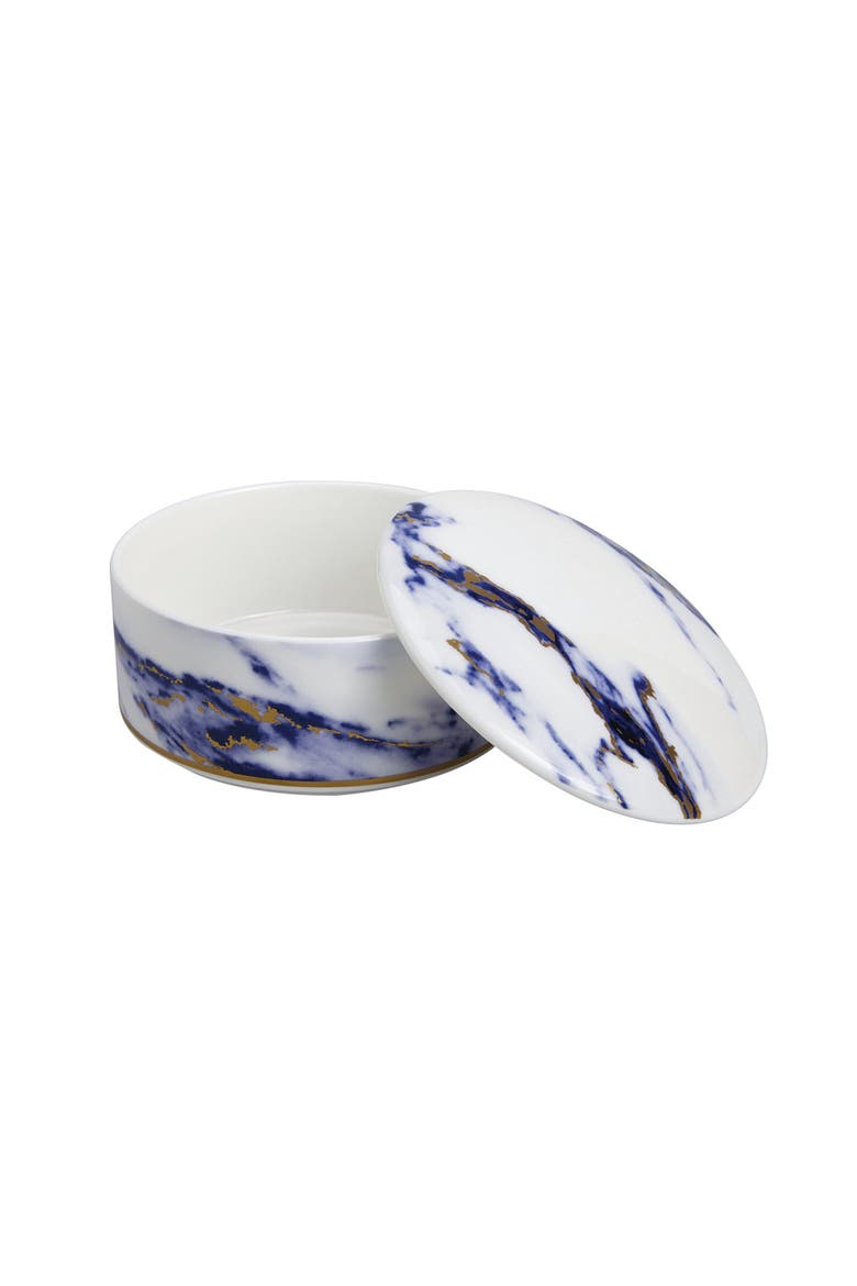 Marble Azure Jewelry Box, Main, color, White