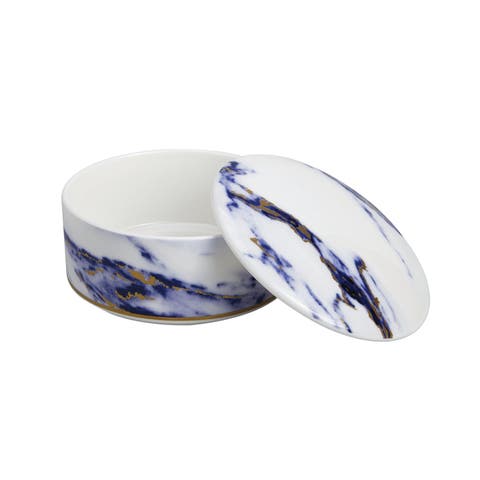 Marble Azure Jewelry Box